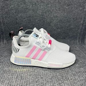 Adidas NMD R1 White True Pink Hologram Athletic Shoes Women’s 8.5 FZ3777